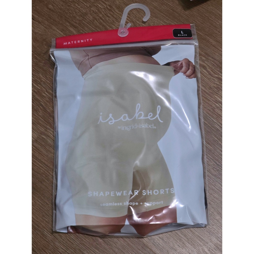 Isabel Maternity Ingrid & Isabel Black Seamless Shapewear Shorts Large T3019